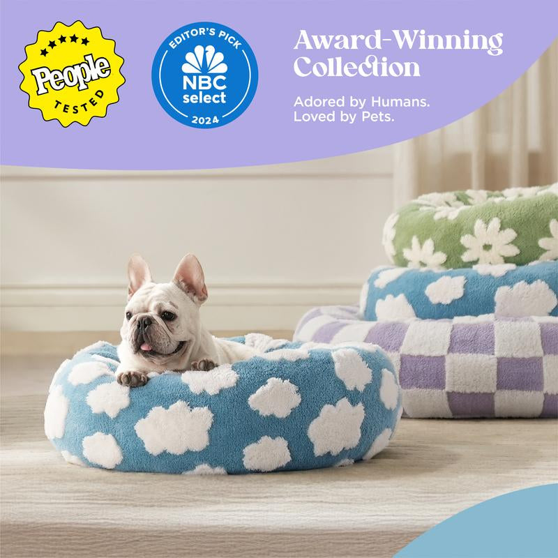 Lesure Warm Donut Bed - Cozy Fluffy Calming Bed for Small/Medium/Large Dogs & Cats, Tiktokshopblackfriday Choice, Soft Plush round Pet Bed for Winter Comfort, Washable, Anti-Slip Bottom, Camas Para Perros, Pet Supplies Bedding