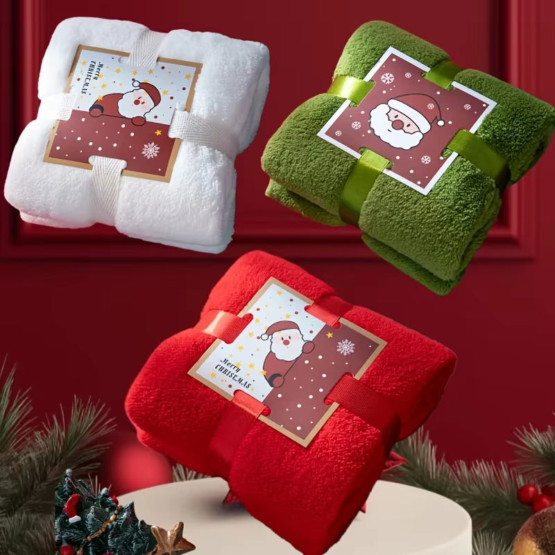 3Pcs Christmas Towels with Souvenir Gift Box, Paired with Creative Towels, Holiday Gift Box, Christmas Gift Box