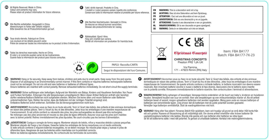 ® 9Ft Christmas Bead Chain - Christmas Bead Garlands - Christmas Ornaments (Baby Pink)