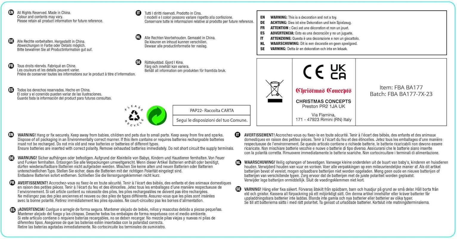 ® 9Ft Christmas Bead Chain - Christmas Bead Garlands - Christmas Ornaments (Baby Pink)