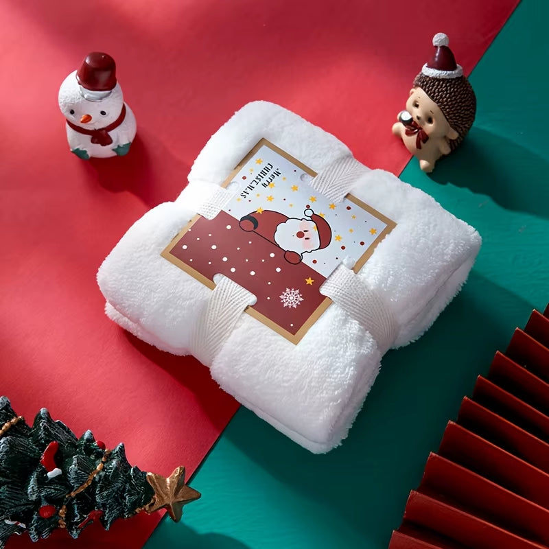 3Pcs Christmas Towels with Souvenir Gift Box, Paired with Creative Towels, Holiday Gift Box, Christmas Gift Box