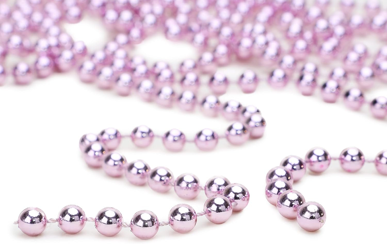 ® 9Ft Christmas Bead Chain - Christmas Bead Garlands - Christmas Ornaments (Baby Pink)